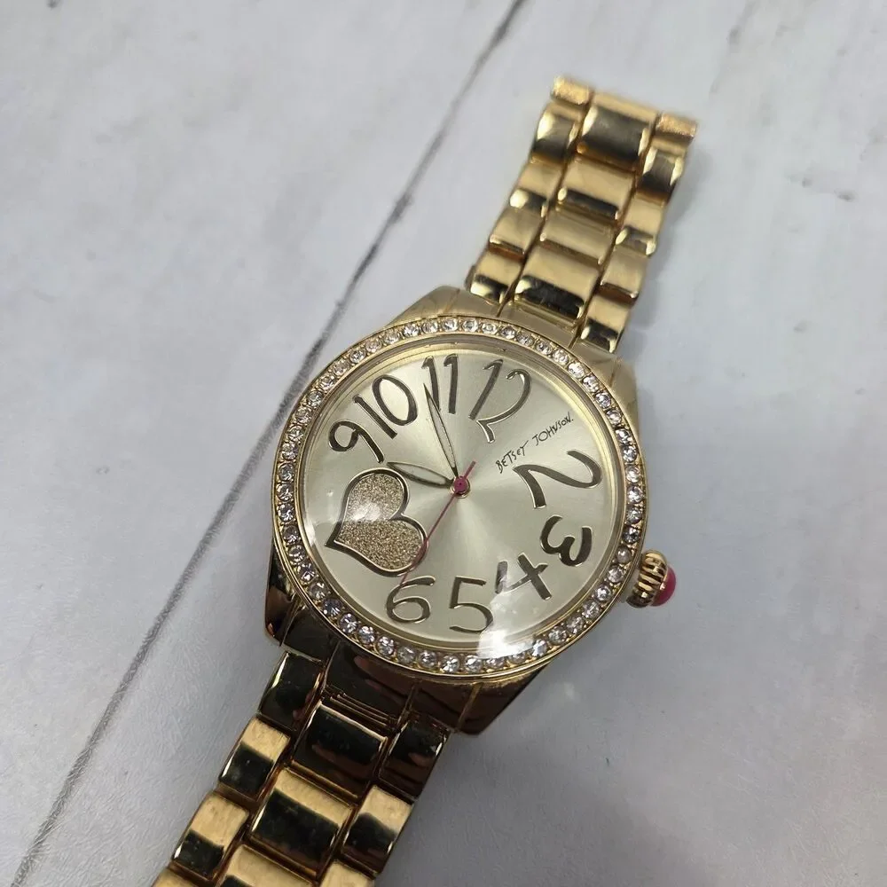 Betsey Johnson BJ00190-42 Silver Dial Rose Gold Stainless Steel Women's Watch